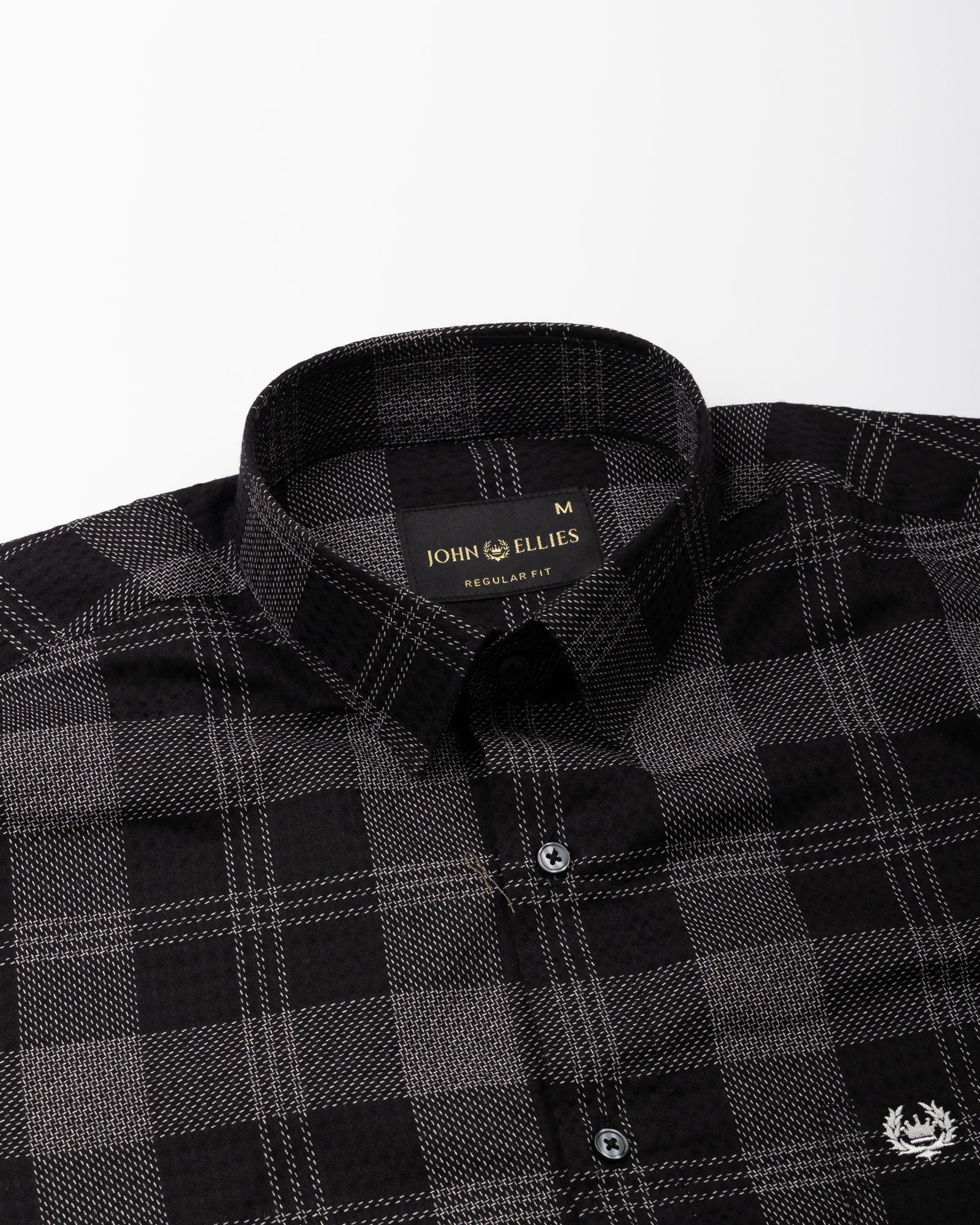 Magnus Black Check Cotton Shirt - John Ellies