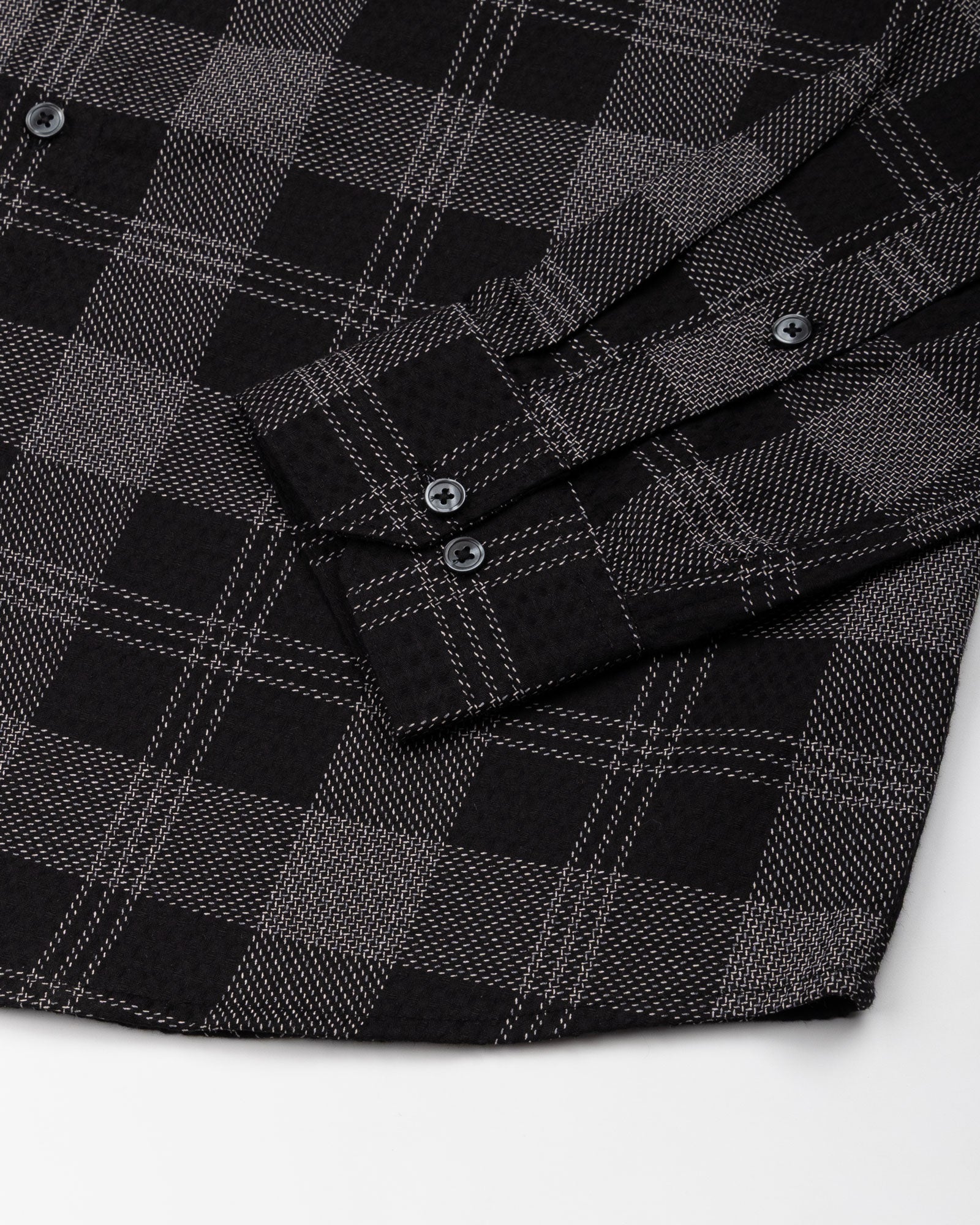 Magnus Black Check Cotton Shirt - John Ellies