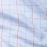 Magnus Powder Blue Check Cotton Shirt - John Ellies