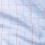 Magnus Powder Blue Check Cotton Shirt - John Ellies