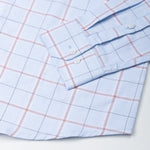 Magnus Powder Blue Check Cotton Shirt - John Ellies