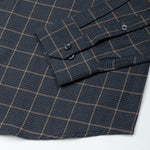 Magnus Navy Blue Check Cotton Shirt - John Ellies