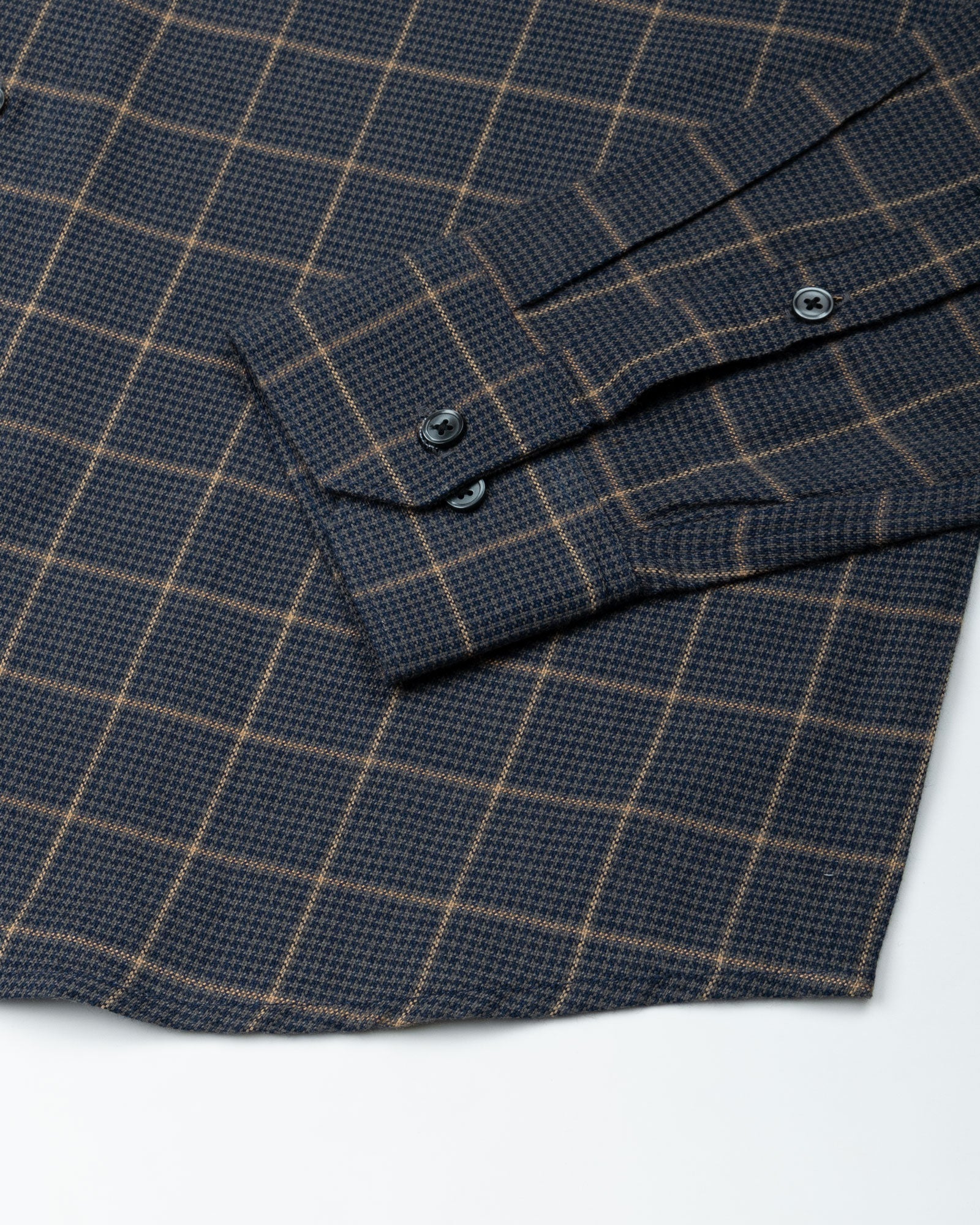 Magnus Navy Blue Check Cotton Shirt - John Ellies