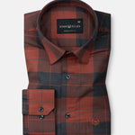 Magnus Orange Check Cotton Shirt - John Ellies