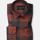 Magnus Orange Check Cotton Shirt - John Ellies