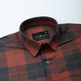 Magnus Orange Check Cotton Shirt - John Ellies
