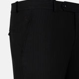 Beans Black Stripe Formal Cotton Pant