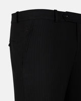 Beans Black Stripe Formal Cotton Pant