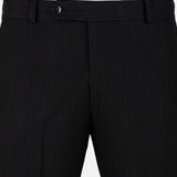 Beans Black Stripe Formal Cotton Pant