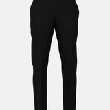 Beans Black Stripe Formal Cotton Pant