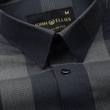 Magnus Grey Check Cotton Shirt - John Ellies