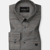 Magnus Black Houndstooth Check Cotton Shirt - John Ellies