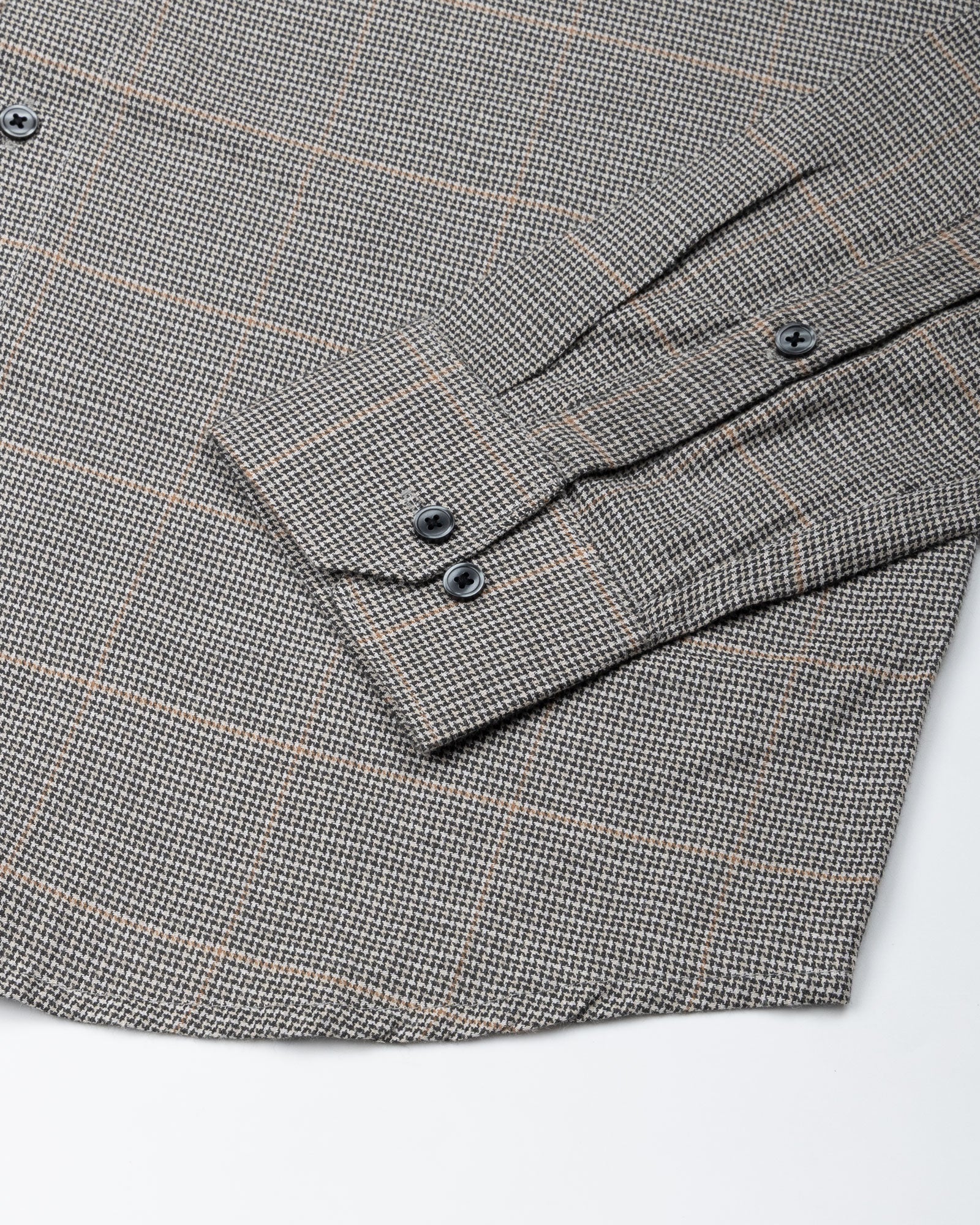 Magnus Black Houndstooth Check Cotton Shirt - John Ellies