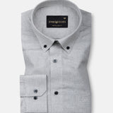 Magnus Silver Houndstooth Cotton Shirt - John Ellies