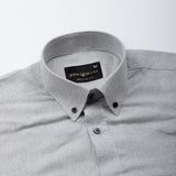 Magnus Silver Houndstooth Cotton Shirt - John Ellies