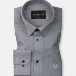 Elixur Grey Plain Linen Shirt - John Ellies