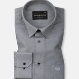 Elixur Grey Plain Linen Shirt - John Ellies