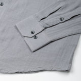 Elixur Grey Plain Linen Shirt - John Ellies