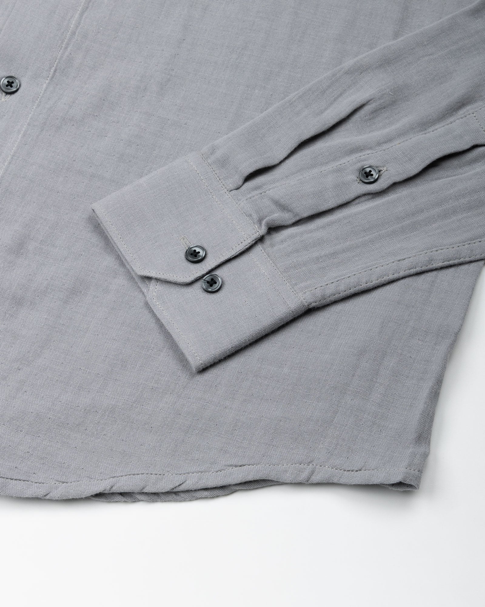 Elixur Grey Plain Linen Shirt - John Ellies