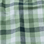 Xyric Green Check Linen Shirt - John Ellies