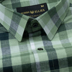 Xyric Green Check Linen Shirt - John Ellies