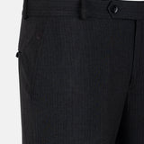 Beans Charcoal Grey Stripe Formal Cotton Pant