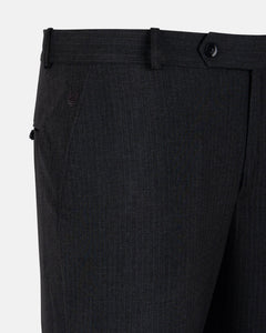 Beans Charcoal Grey Stripe Formal Cotton Pant - John Ellies