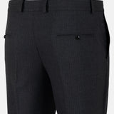 Beans Charcoal Grey Stripe Formal Cotton Pant