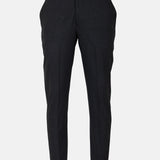 Beans Charcoal Grey Stripe Formal Cotton Pant