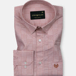 Xyric Peach Check Cotton Shirt - John Ellies