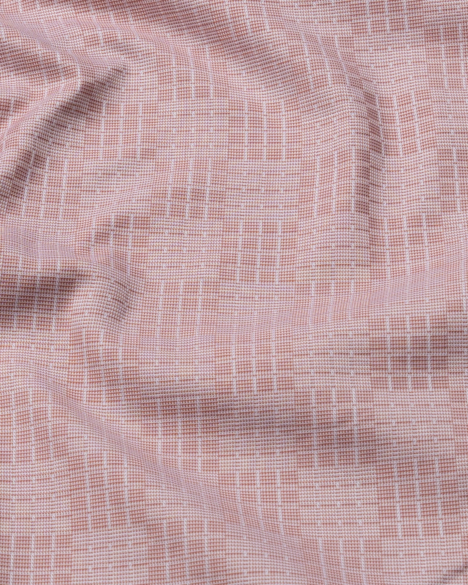 Xyric Peach Check Cotton Shirt - John Ellies