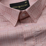 Xyric Peach Check Cotton Shirt - John Ellies