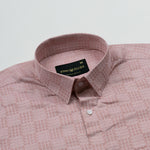Xyric Peach Check Cotton Shirt - John Ellies