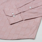 Xyric Peach Check Cotton Shirt - John Ellies