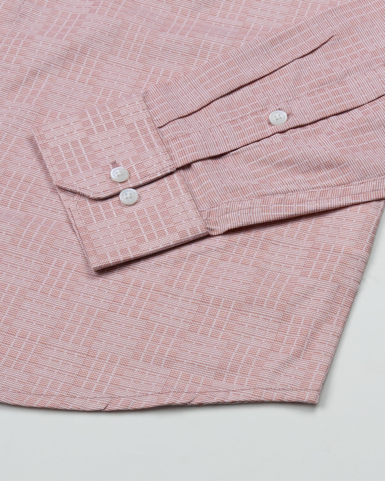 Xyric Peach Check Cotton Shirt - John Ellies