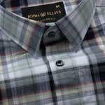 Xyric Green Check Linen Shirt - John Ellies