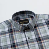 Xyric Green Check Linen Shirt - John Ellies