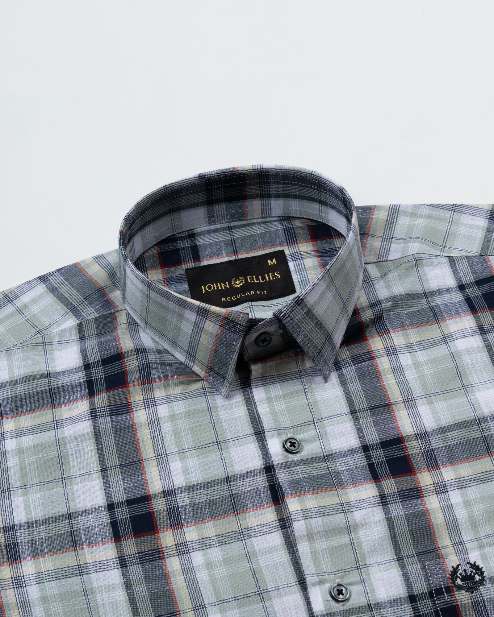Xyric Green Check Linen Shirt - John Ellies