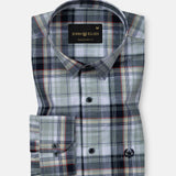 Xyric Green Check Linen Shirt - John Ellies