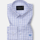 Xyric White Check Cotton Shirt - John Ellies