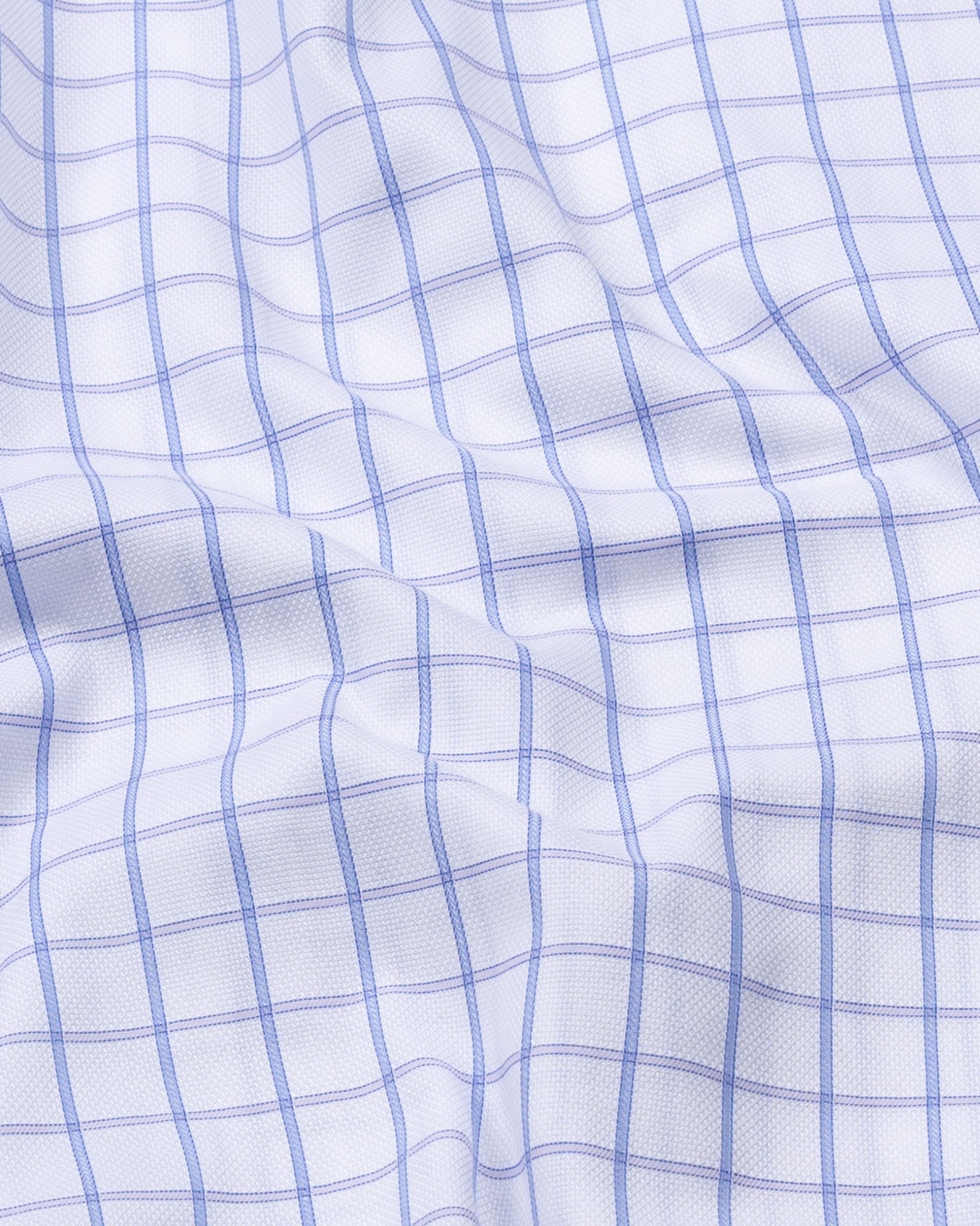 Xyric White Check Cotton Shirt - John Ellies