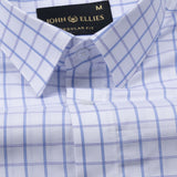 Xyric White Check Cotton Shirt - John Ellies