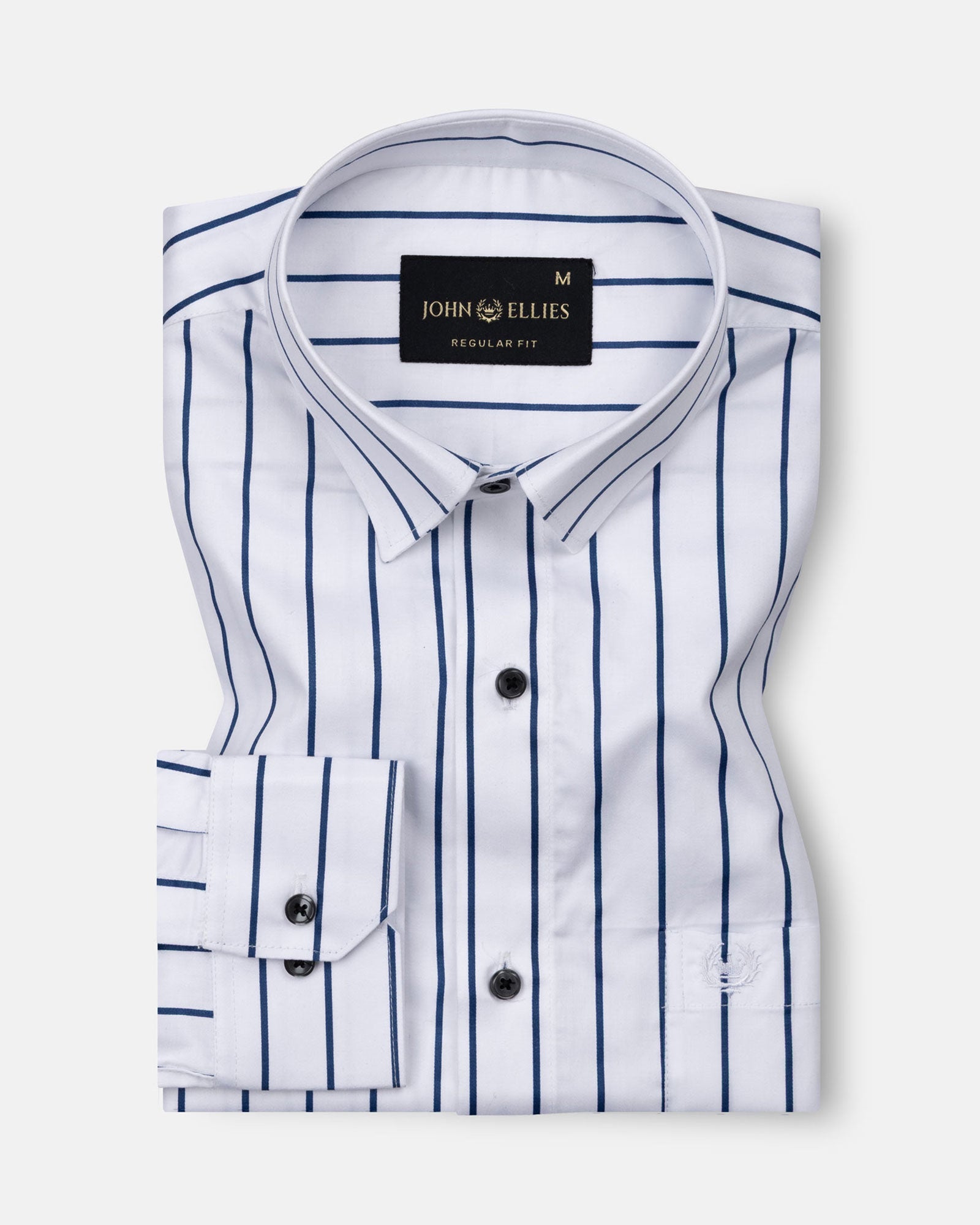 Xyric Blue Stripe Cotton Shirt - John Ellies