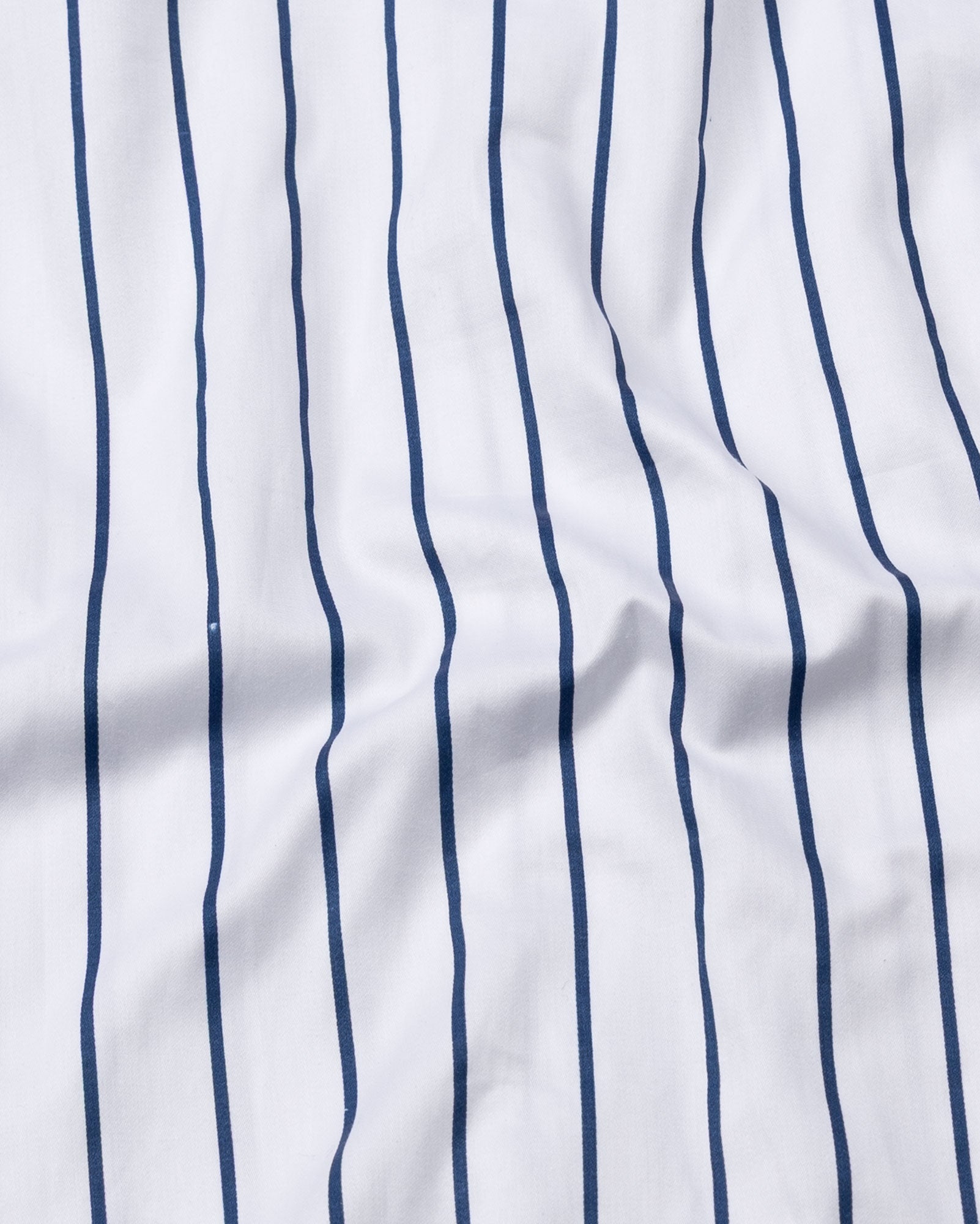 Xyric Blue Stripe Cotton Shirt - John Ellies