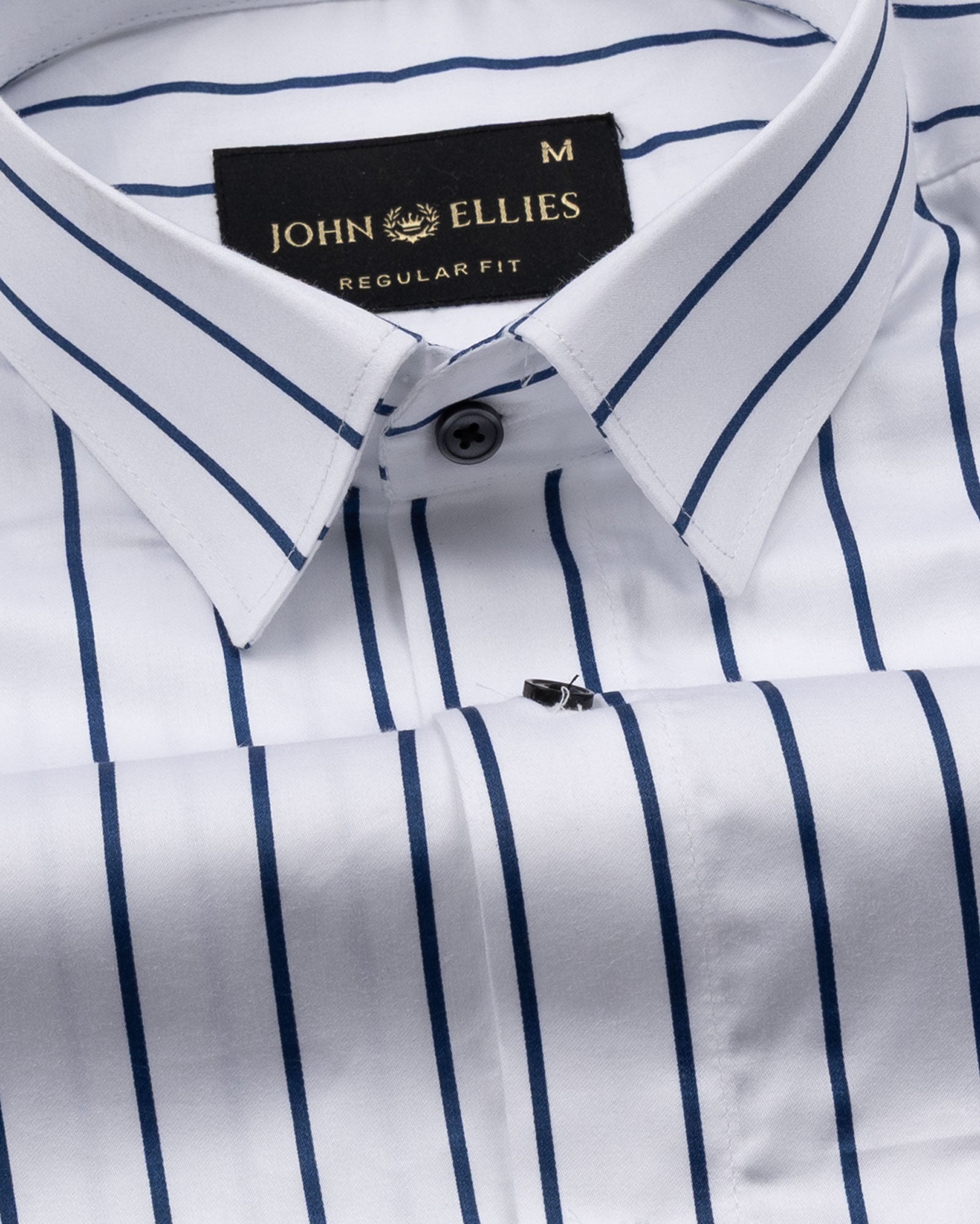 Xyric Blue Stripe Cotton Shirt - John Ellies