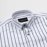 Xyric Blue Stripe Cotton Shirt - John Ellies