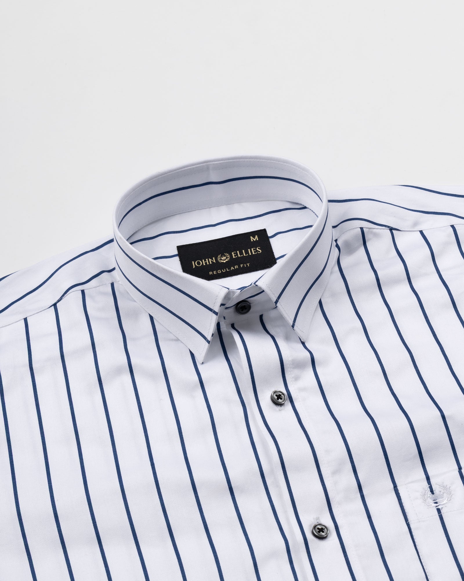 Xyric Blue Stripe Cotton Shirt - John Ellies