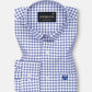 Celia Navy Blue Check Cotton Shirt - John Ellies