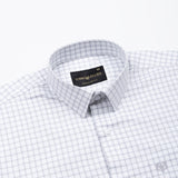 Celia Silver Check Cotton Shirt