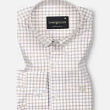 Celia Brown Check Cotton Shirt